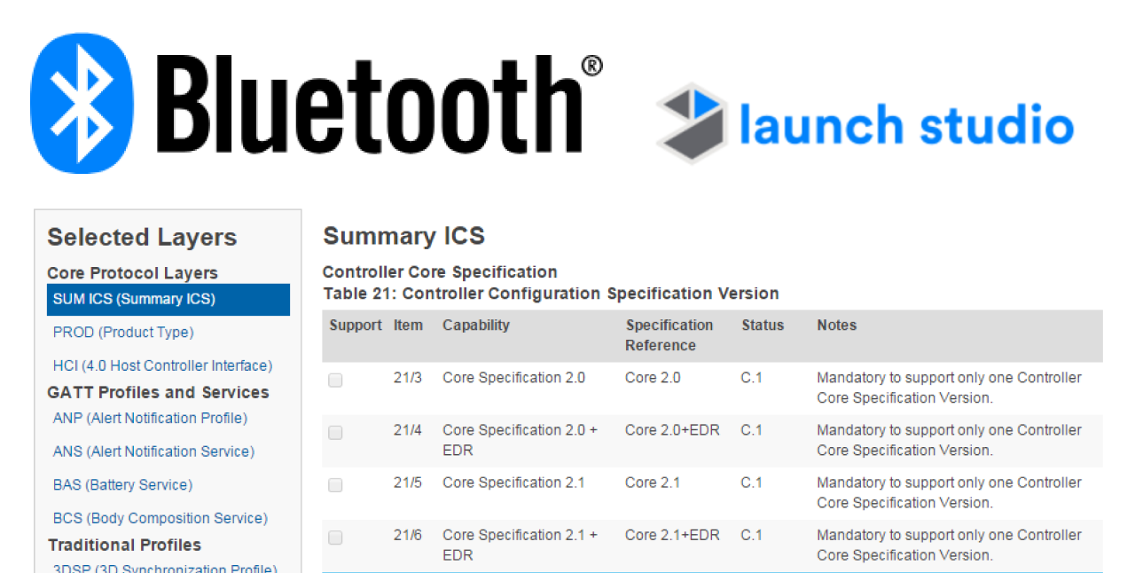 Bluetooth Launch Studio